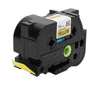 KIMISS Cinta para Rotuladora Compatible, 36 Mm, TZe-461, TZE-661, Adecuada para Rotuladora PT-9700 (Texto Negro de 36 mm sobre Fondo Amarillo.)