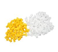 KIMISS Clamp/Holder de Barra de Cerradura de Puerta con Manija de Puerta Trasera, 100 Piezas, Clamp/Holder de Barra de Cerradura de 69293-12030, Izquierda, Derecha, Amarillo, Blanco, Repuesto para