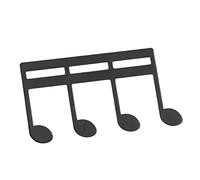 KIMISS Clamp/Holder de Partituras para Piano y Guitarra, Soporte de Página de Metal con Patrón de Notas para Libros de Música y Textos, Ligero Duradero (BLACK)