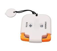 KIMISS Clicker Contador de Puntuación - Golfistas Contador de Golpes y Putts de 2 Dígitos, con Función Auxiliar 2 (Blanco y Naranja)
