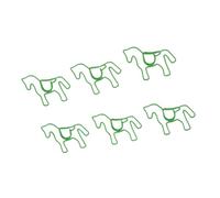 KIMISS Clips de Papel en Forma de Caballo, Lindos Clips Marcapáginas para Suministros y Proyectos de Manualidades, 100 Unidades en Caja de Almacenamiento Transparente (GREEN)