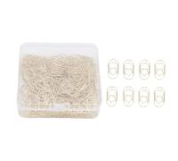 KIMISS Clips de Papel en Forma de Estrella, Bonitos Clips Decorativos Dorados para álbumes de Recortes, 200 Organizadores de Metal Duraderos con Caja de Almacenamiento Transparente