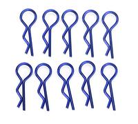 KIMISS Clips Duraderos para Carrocería De RC para Coche RC 1/5, 1/6, /8, /10, 10 Uds. De Pasadores De Clip De Carcasa De Metal, Lengüetas De Tracción en Forma De Lágrima (BLUE)