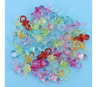 KIMISS Clips en C de Arcoíris, Suministros para Loros y Pájaros, Juguete de Plástico Colorido para Morder Pezones, Juego de Accesorios DIY