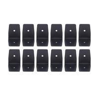 KIMISS Clips para Vigas Negras - 12 Clips de Acero Galvanizado para Pérgola con Tornillos para Vigas y de Madera - Construcción Duradera y Resistente (1,97 pulgadas)