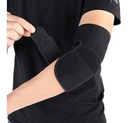 KIMISS Codo para Deportes Al Aire Libre, Almohadilla Protectora, Correa de Protección, Peluche para Soporte, Perro, Adultos para Tenis, Bádminton, Carne (Negro)