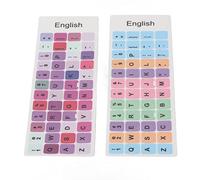 KIMISS Coloridas Pegatinas de Teclado de Teclado en inglés: Calcomanías de Teclas de Teclas de PVC de PVC Impermeables y Impermeables de 10 Pulgadas de 10 Pulgadas a 17-2pcs (E)