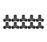 KIMISS Conector de 3 vías de PVC de 25 mm, 10 unidades, 25 mm