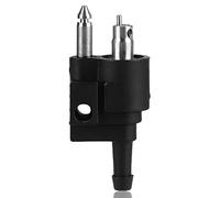 KIMISS Depósito de combustible de 1/4 de pulgada Conector macho Conexión de tubería Ajuste para motor fueraborda (Negro)
