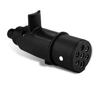 KIMISS Conector de Remolque N Tipo 7 Pines 24V, para Coches y caravanas, Adaptador Enchufe con Aislamiento Resistente, Compatible con vehículos y Trailers