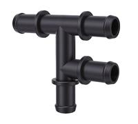 KIMISS Conector en T de 4 Vías del Tubo de Agua del Núcleo del Calentador HVAC, Conector de Manguera de Refrigerante del Núcleo del Calentador de Plástico, Reemplazo de Fugas de