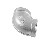 KIMISS Conector Roscado Hembra de Instalación de Tubería de Codo de 90 Grados de Acero Inoxidable de 1/2 "DN15 y Resistente a Alta Presión