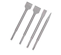 KIMISS Conjunto de Cincel de Martillo Eléctrico de Servicio Pesado - 4 Piezas de Vástago Redondo y Cincel Plano para Concreto, Piedra, Ladrillo
