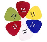 KIMISS Conjunto de Selección de Guitarra de 100 PC con Material ABS - 6 Opciones de Espesor - Textura Esmerilada, Colores Brillantes, Bordes Redondeados Caja de Almacenamiento Conveniente Incluida