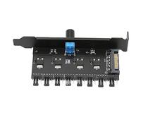 KIMISS Controlador de Enfriamiento del Chasis de la PC Fan Hub 12V - Perilla de Ajuste de Velocidad de 8 Canales de 3 Pines / 4 Pines para Computadoras de Escritorio (#2)