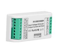 KIMISS Controlador Decodificador LED RGB DMX512 para Tiras de Luces de 9-24 V: Control de Voltaje Constante, Ideal para Diseño de Iluminación y Efectos de Escenario