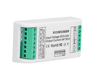 KIMISS Controlador Decodificador LED RGB DMX512 para Tiras de Luces de 9-24 V: Control de Voltaje Constante, Ideal para Diseño de Iluminación y Efectos de Escenario