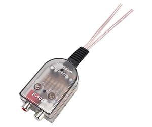 KIMISS Conversor de impedancia para coche, ajustable de alto a bajo, convertidor de o para altavoces, compatible con sistemas de sonido