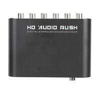 KIMISS Convertidor de Audio Digital 5.1CH, para Cine y Sala de Conciertos, Decodificador AC-3 con Óptico/Coaxial, Salida Analógica, Ideal para Home Theater
