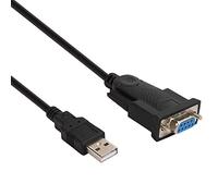 KIMISS Convertidor de Cable de Puerto Serie USB 2,0 a RS232, Conector Hembra Universal DB9 de 1,5 M para Win98SE, XP, 7, 8,1, OS V8.6 o Superior