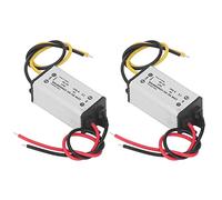 KIMISS Convertidor Reductor de Voltaje de 2 Piezas DC 8-50 V A 5 V 3 A 15 W Regulador de Voltaje para Aplicaciones de Automóviles, Barcos, Yates, Ferrocarriles y Aviación