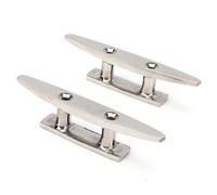 KIMISS Cornamusa para Barco, Base Abierta de 4 Pulgadas, Cornamusa para Cuerda de Muelle Marino, Acero Inoxidable 316 Resistente para Barcos, Kayaks, Cubiertas de Muelle, Amarre, 2 uds.
