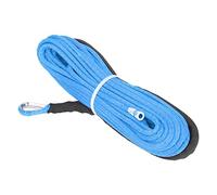 KIMISS Correa de Cuerda de Remolque de Coche, Cable de Cabrestante 4,8mm X 15m Fibra Sintética 5500lbs Resistencia a la Rotura Impermeable para Remolque ATV UTV(Azul)