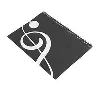 KIMISS Cuaderno de Personal de Notación Musical de 50 Páginas : Ideal para Compositores y Compositores con Opciones de Diseño únicas (Patrón de nota musical negra)