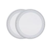 KIMISS Cubierta de Altavoces Protector de la Parrilla 6.5 Pulgadas Altavoces Decorativos Tapa del Altavoz 2 PCS - Electrónica Accesorio para el Hogar (Blanco + blanco)