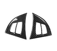 KIMISS Cubierta de Fibra de Carbono para Volante, Compatible con E70 X5 2008-2013, 2 Piezas/Set, diseño para conducción Izquierda, Accesorio Interior automotriz, Marco para Botones