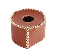 KIMISS Cubierta Protectora para Recipiente de Gas, Estufas de Campamento Portátiles de Cuero PU para Accesorios de Acampada Al Aire, Caja Fuerte Negra Resistente a Desgarros (Marron oscuro)