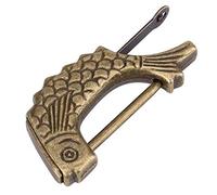 KIMISS de Metal Vintage, Cerradura de Bronce con Forma Antigua, Candados Chinos Antiguos, Candado con Cerrojo para Cajón, Joyero para Maleta, Decoración del Hogar, 59 31 Mm