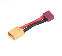 KIMISS Deans Style T, Cable Adaptador de Conector Macho T Enchufe un Enchufe Hembra a Cable XT60 para Cargador ESC de Batería RC