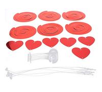 KIMISS Día de San Valentín Decoraciones del Corazón - Decoraciones de Manualidades Colgantes para Bodas, Fiestas y Cenas Románticas - PVC Heart Confetti
