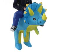 KIMISS Disfraz de Dinosaurio Inflable de Fiesta Divertida Disfraz de Cosplay de Halloween Traje de Muñeca Inflable de Dinosaurio Triangular para Montar - de de Cuerpo Completo para Cosplay de