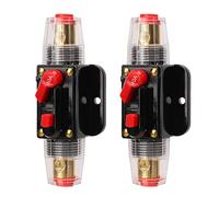 KIMISS Disyuntor de Audio Disyuntor en Línea de 12 a 24 V con Reinicio Manual Portafusibles Terminales de Batería Tubos Termorretráctiles para Sistema de Audio de Automóvil y Barco (40A)