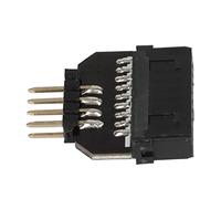 KIMISS Divisor de Cabecera USB 3.0 Placa Base USB2.0 de 9 Pines a USB3.0 de 19 Pines Adaptador de Conversión de Enchufe Hembra para Panel Frontal - Divisor Dual de 9 - Adaptador de Encabezado USB