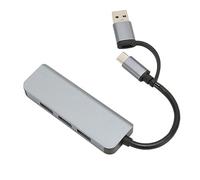 KIMISS Divisor de Concentrador USB C de 4 Puertos, Concentrador USB 3,0 de 5Gbps para Ordenador Portátil y Profesional, Adaptador de Transferencia de Datos de Alta Velocidad para Operativo