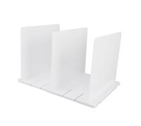 KIMISS Divisores de Estantes Ajustables para Armario - Organizadores de Bolsos Transparentes para Vajillas, Bolsos y Libros (3 tableros divisores)