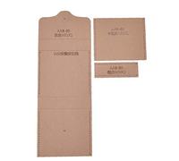 KIMISS DIY Hecho a Mano Cuero Cartera Corta Tarjetero Monedero Acrílico Patrón Papel Molde Plantilla