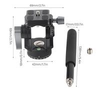 KIMISS DT 03S para Cámara SLR Cabezal de Trípode Hidráulico Nivel de Aleación de Aluminio Video Base de Fotografía Panorámica de Amortiguación Portátil para Cámaras DSLR y sin Espejo