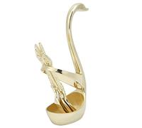 KIMISS Elegante Swan Swan Support Coffee Spoon Spoon Catherlery - Cucharas de Acero Inoxidable para el Hogar, Fiestas, Cafeterías y Restaurantes - Vajilla y Decoración únicas (Cygnus dorado + 6