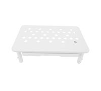 KIMISS Elevador de Soporte Metálico Ajustable para Computadora, Organizador Ventilado para Impresora y Computadora Portátil para el Hogar, Diseño Resistente con Cajón de Almacenamiento (White)