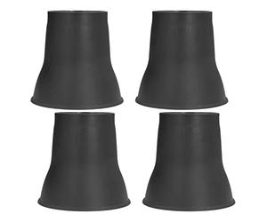 KIMISS Elevadores de Cama de 6 Pulgadas, 4 Piezas para Muebles de 6 Pulgadas con Forma de Cuerno, Plástico Negro Resistente, 4 Paquetes de Elevadores de Mesa con Patas de Elefante,