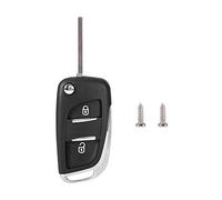 KIMISS Embellecedor de botón de goma, carcasa de llave remota de 2 botones CE0536 apto para Citroen C2 C3 C4 C5 C6 C8(Sin ranura con asiento)