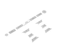 KIMISS Embellecedor de Cubierta de Botón de Control de CA para Sport 2014-2017, Decoración de Aire Acondicionado de Aleación de Aluminio, 13 Uds.