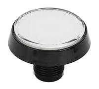 KIMISS Empuje LED 60mm - Máquinas de Juegos, Diseño con -Acceso Pie (Blanco+LED+interruptor de tres patas)