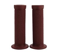 KIMISS Empuñaduras para moto vintage, 22mm, decoración estrella, 2 piezas, para manillar universal, acabados en rojo marrón