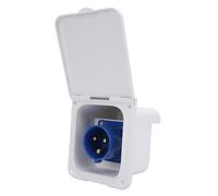 KIMISS Enchufe de alimentación para RV, 32A 3 pines, montaje empotrado resistente al agua, toma de corriente shore para autocaravana y remolque