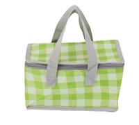 KIMISS Enfriador de Bolsas de Comestibles Aislado: Bolsa Reutilizable de Playa y Picnic para Alimentos y Bebidas, Diseño Plegable para Actividades (Verde Blanco)